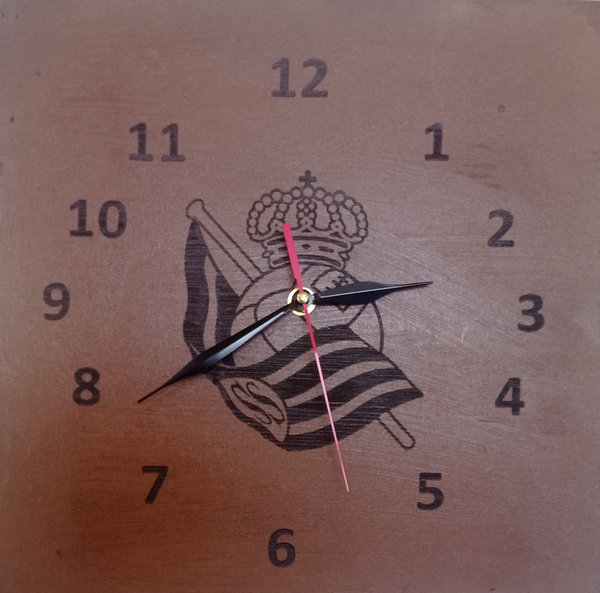 Reloj de cuarzo del R.Sociedad grabado con laser